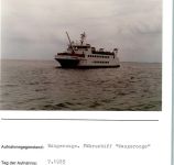 26486 W2946 Wangerooge , Nordseebad FOTO KEINE AK Fährschiff Wangerooge Foto montiert auf Karton