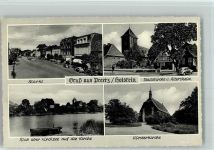 24211 W2308 Preetz , Holst - Markt Stadtkirche Altersheim Klosterkirche Blick über Kirchsee auf die Kirche