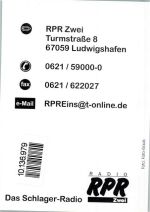 RPR Zwei - Rainer Schauberger - Autogramm Radio KEINE AK