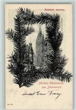 W3000 Hannover Marktkirche Tannenzweige Städteglückwunsch 1904