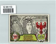 Soldin Myslibórz - Notgeld Rathaus