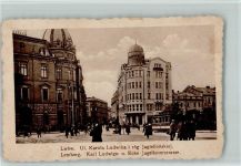 Lemberg Lwow 1917 - Straßenbahn, Ludwigs- und Ecke Jagellonerstraße