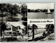 15537 O1252 Grünheide , Mark - Löcknitz Segelboot Kulturhaus