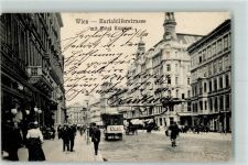 1060 Wien 6. Bezirk, Mariahilf 1913 - Mariahilfer Straße mit Hotel Kummer, Odol Werbung auf einer Kutsche AK