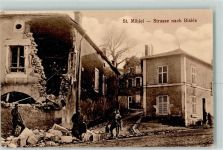 55300 Saint-Mihiel - WK I zerstörte Häuser Straße