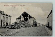 Petit Mont Feldpost WK I zerstörte Gebäude sächs. Inf. Regt. Nr. 431 Westlicher Kriegsschauplatz 1917