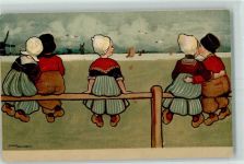 Verlag Dondorf 210 Hollandkinder Tracht Küsse AK Parkinson, E.