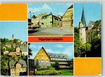 08118 O9509 Hartenstein b Zwickau - Ernst Thälmann Platz FDGB Erholungsheim Aktionseinheit Schloß Stein