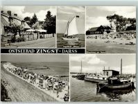 18374 O4241 Zingst , Ostseebad - HOG Fischerklause Hafen Segelboot Möwe Dünenhaus Strand