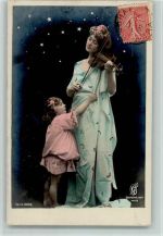 Fotoverlag Serie 2036 KF Editeur d. Art Paris - Geigerin mit Kind Musik 1907