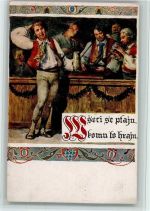 Flötenspieler in einer Schänke - Tschechien Musik