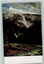 Nr. 119 - sign J.A. Koch - Schmadri Wasserfall AK E. A. Seemann