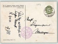 72108 W7407 Rottenburg am Neckar Künstlerkarte Einzel-Frankatur Nr 8 Landgraf Ludwig Abschied Elisabeth sign A. Brunner Ort handschriftlich Stempel Sigillum Ordinarictus Episcopalis