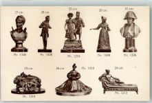 1070 Wien 7. Bezirk, Neubau Werbe AK M. Ehleders Söhne Bronzefiguren Drucksache