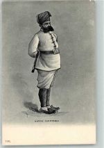 Native Constable Soldat Indien Calkutta Polizei sign. F.C.R. Nr. 7102 Motiv Indien Künstlerkarte