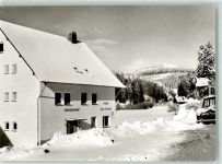 76596 W7564 Hundsbach , Baden Winter Cafe Pension Feiner Schnabel Foto-AK