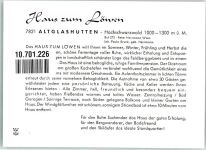 79868 W7828 Altglashütten , Schwarzw FOTO KEINE AK Gasthaus Haus zum Löwen Winter