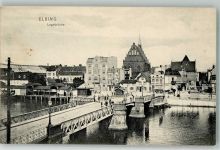 Elbing Elblag Foto AK Legebrücke Kirche