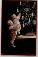 Kinder im Kerzenglanz Weihnachten Primus Nr. 1194 Fialkowska, W. 1926 Künstlerkarte