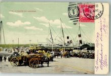 Havanna La Habana 1909 Gebrauchsspuren Hafen Briefmarke Bildseite