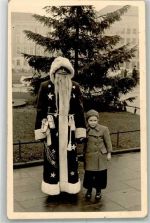 Privatfoto AK Nikolaus 1951 Gebrauchsspuren