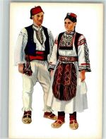 Nr. 41 von Vladimir Kirin Bosnien (Rekavica) Trachten Kroatien Künstlerkarte