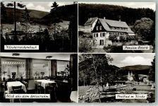 72270 W7292 Klosterreichenbach 1958 Foto AK Schwimmbad Kirche Pension Österle