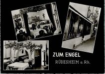 W6220 Rüdesheim am Rhein Weingut Zum Engel Innenaufnahmen Gastraum 3-Bildaufnahme Gastronomie