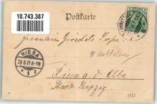 01623 O8260 Lommatzsch 1901 Gebrauchsspuren Schützenhaus Ballsaal
