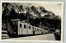W8104 Eibsee Zugspitzbahn im Bahnhof Eibsee Zahnradbahn Foto AK