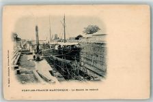 Fort-de-France Foto AK Le Bassin de radoub Schiff