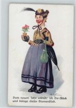 Type - Regenschirm - Geldbeutel - Neujahr Hoffmann, Ad. Künstlerkarte