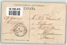 Algeciras 1909 Foto AK Hafen Marke bildseitig