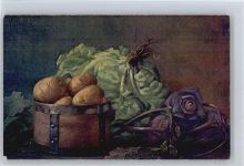 Stilleben Serie 369 - Gemüse - Topf Kartoffeln, Kohl, Rote Beete Billing, M.