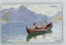 Nr. 5222 "Liebesfahrt" Kinderpoesie Hoffmann, Ad. Künstlerkarte