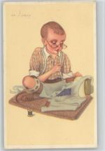 Kind als Schneider - Knopf annähen - Handarbeit