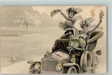 V.K. Vienne 7031 - Frauen im Automobil Vienne Künstlerkarte