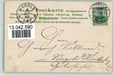 Tannenduft - Verlag J.C. Schmidt AK Kl. Eckknick Duftkarte 1902