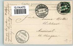 Winterthur 1906 Technikum Jugendstilrahmen Pflanzen