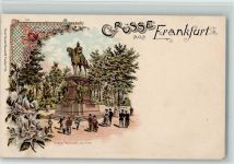 W6000 Frankfurt am Main Kaiser Wilhelm I. Denkmal Adel Kaiser Wilhelm I Lithographie