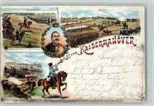 Gruss aus - Litho AK Kaisermanöver Gebrauchsspuren