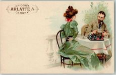 Chicoree Arlatte & Cie Werbung Mode 1899 Lithographie / Künstlerkarte