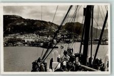 Bergen Foto AK Schiffspost Nordd. Loyd 1934