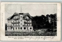 83714 W8160 Miesbach 1910 Gebrauchsspuren Cafe Haidmühle Foto AK