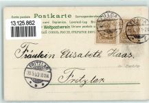 Pfingsten, Blumenvase, Meiglöckchenduft, Verlag Schmidt, Litho AK Duftkarte 1903 Gebrauchsspuren