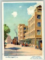 Oberkempttal Effretikon Maggi Fabrik - Mittlerer Fabrikhof , sign Burger , AK Fabrik 1945 Künstlerkarte
