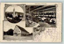 73547 W7073 Lorch , Württ 1922 Gebrauchsspuren Gasthof zur Sonne, Innenansicht Weinstube , Kloster AK