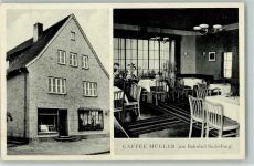 29556 W3113 Suderburg 1956 - Cafe Müller mit Innenansicht, sehr gute Erhaltung AK