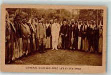 Beirut Foto AK Foto Torossian General Gouraud avec les Chefs Druz Ort lt. Fotograf