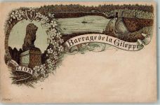 69000 Lyon 1896 Gebrauchsspuren Vorläufer Druck 1890 - 1895 Gruss aus Lithographie Barrage de la Gileppe